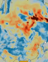 Перемещение воздушных масс с взвесью мелкодисперсных частиц