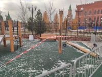 Остатки смертельных качелей в Йошкар-Оле