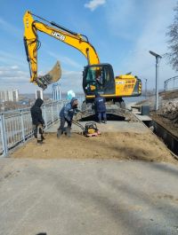 Процесс укрепления грунта