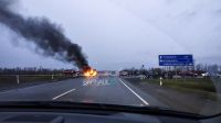 Водитель УАЗа погиб во время «огненной» аварии на алтайской трассе