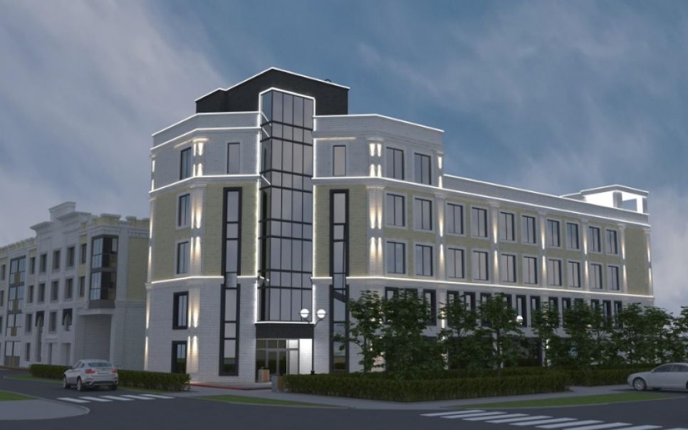 концепция здания делового управления и бытового обслуживания на улице Приречной, 4