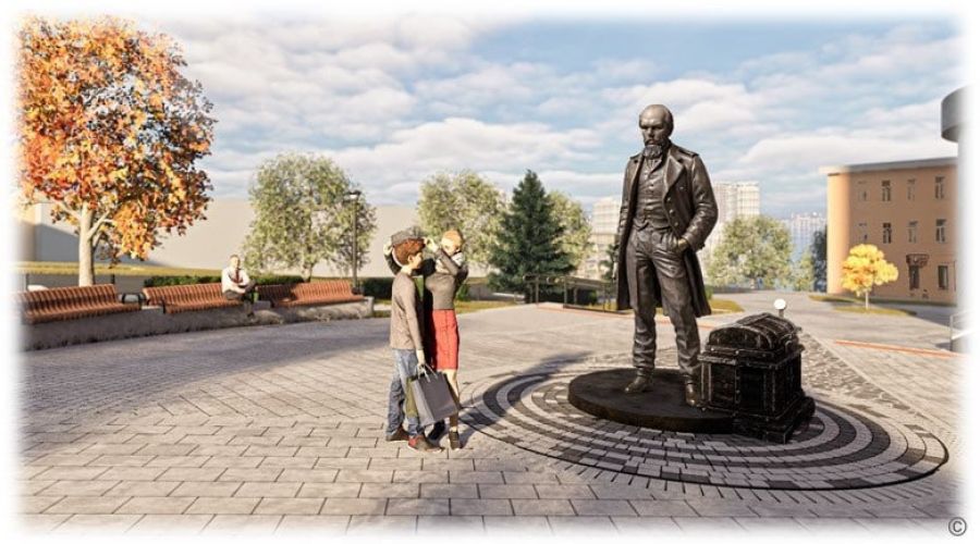 эскиз памятника Федору Достоевскому 