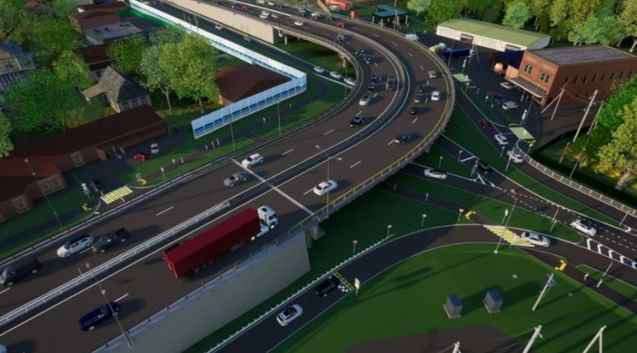 Проект развязки на пересечении шоссе Ленточный бор и улицы Власихинская в Барнауле