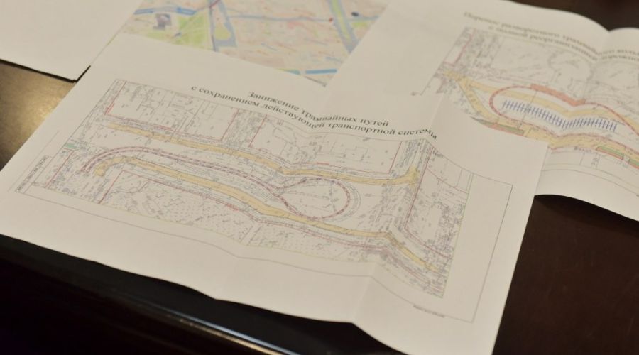 План разворотного кольца на площади Свободы в Барнауле