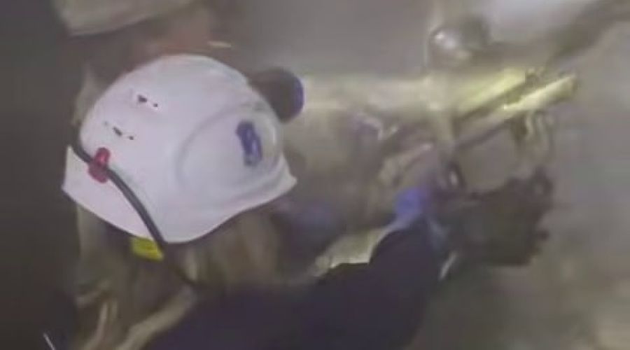 Ирина Петровская в шахте