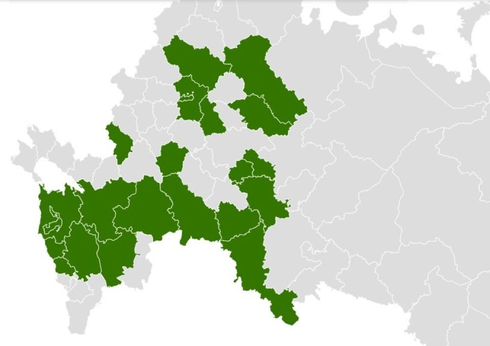 Регионы присутствия ГАП "Ресурс"