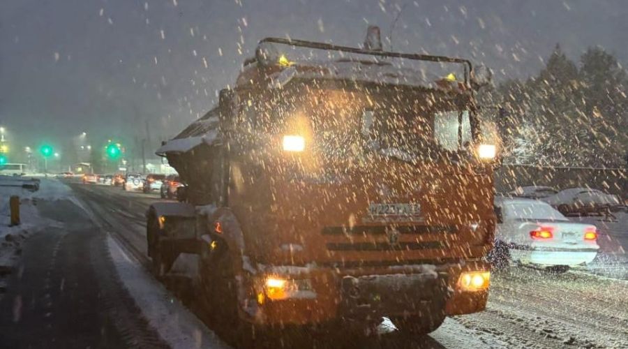 Ночная уборка улиц Барнаула