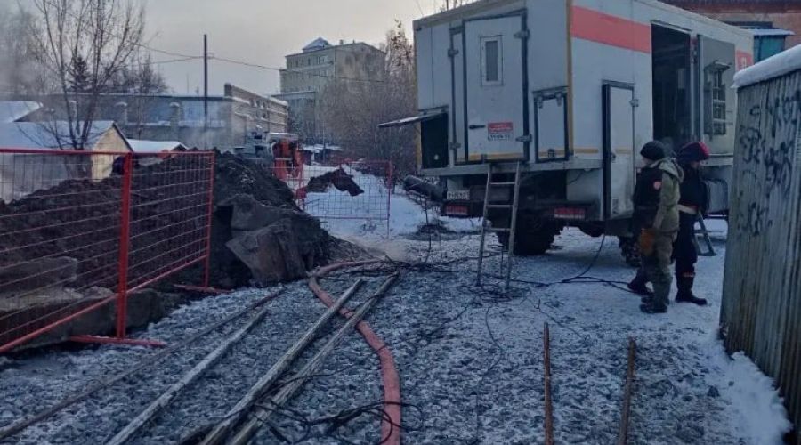 Устранение порыва на теплосетях 