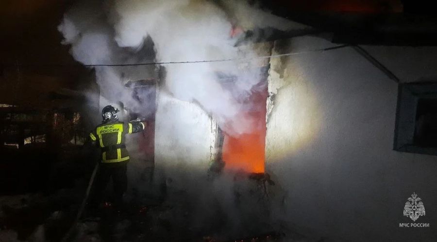 Ликвидация пожара в Романовском районе