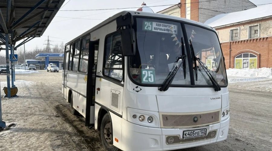 Автобус №25 в Барнауле