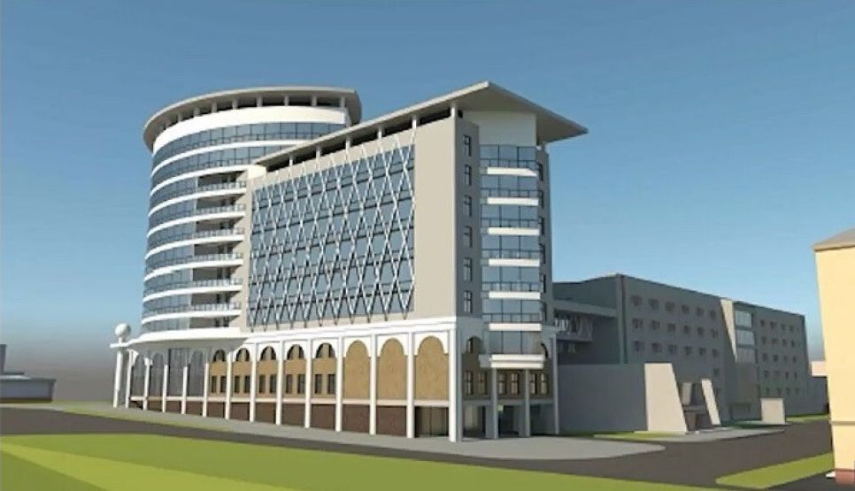 Эскиз корпуса, который вуз демонстрировал в 2021 году 