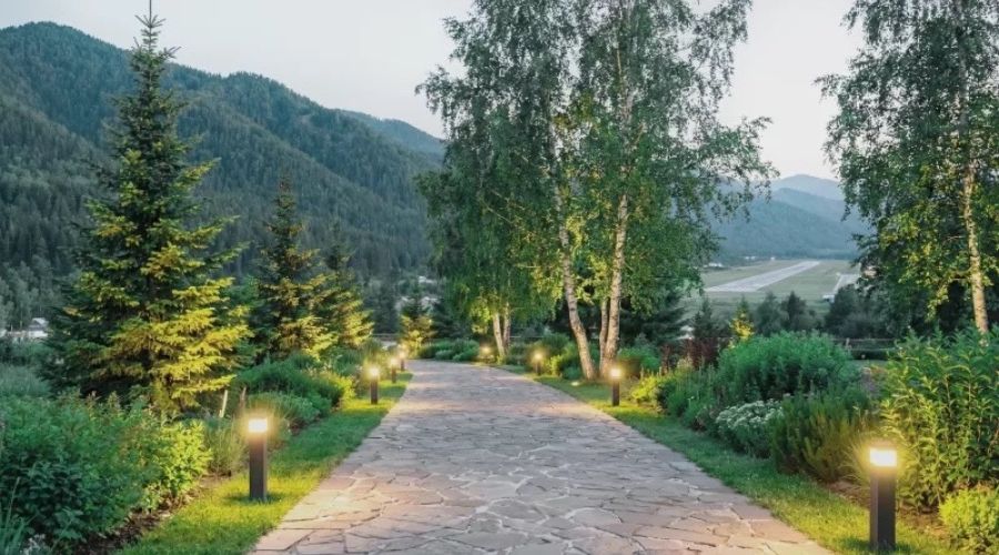 пешеходная дорожка между апарт-комплексом «Карлуу» и аэропортом: визуализация. (оригинал может отличаться от визуала)