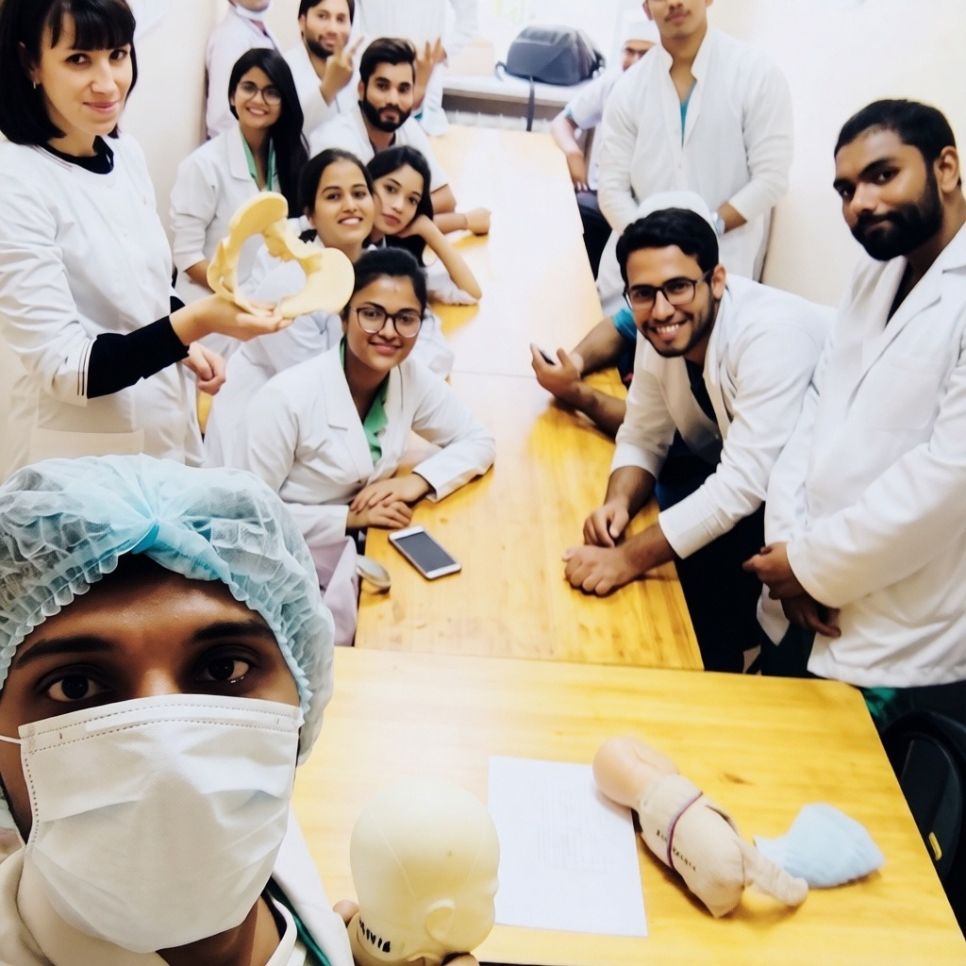 Светлана Яворская со студентами