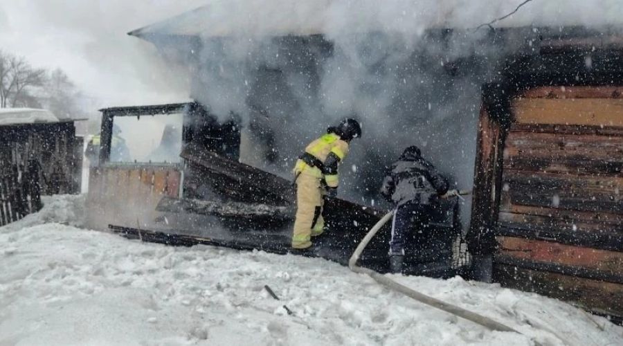 Последствия пожара в Березовке
