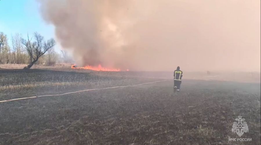 Ландшафтный пожар близ поселка Затон 