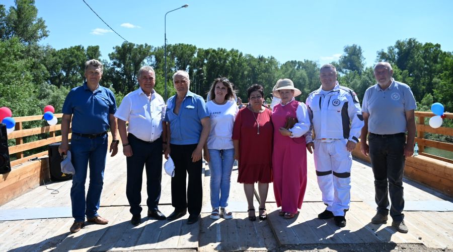 открытие моста в Устьянке