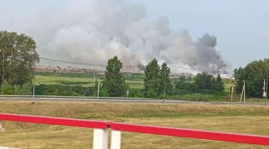 пожар на бийском полигоне ТБО