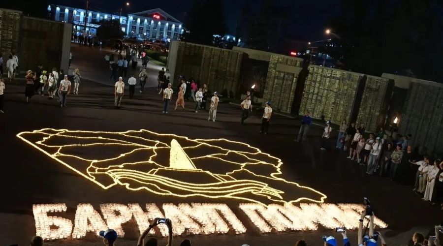 Акция «Огненные картины» в Барнауле