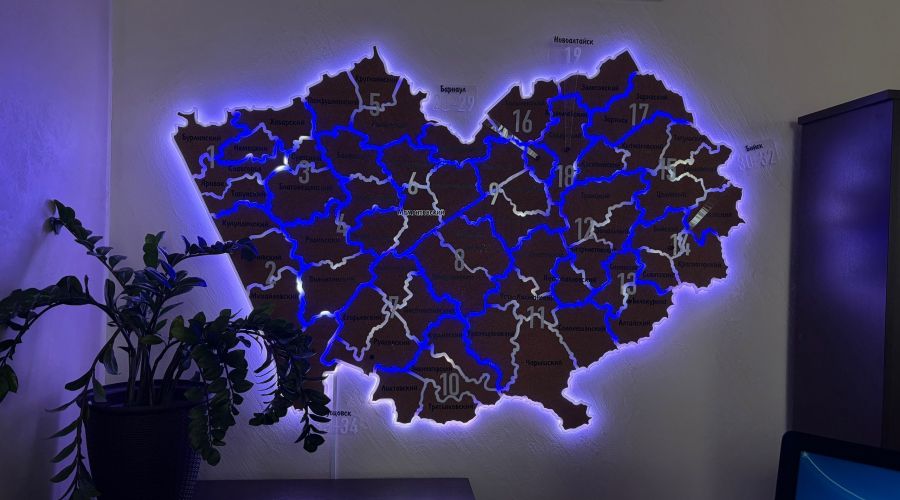 Карта одномандатных округов в АКЗС