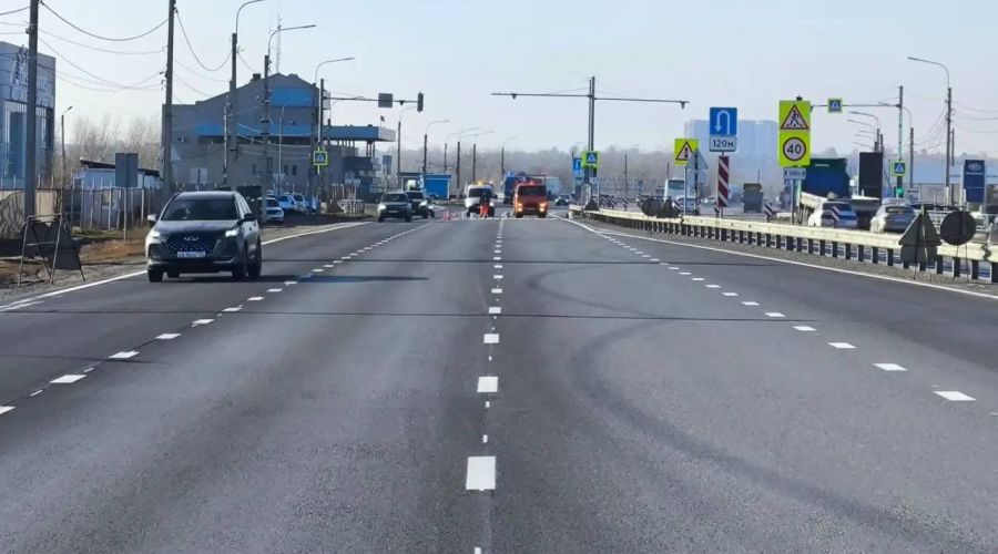 Дорожные работы на Правобережном тракте 