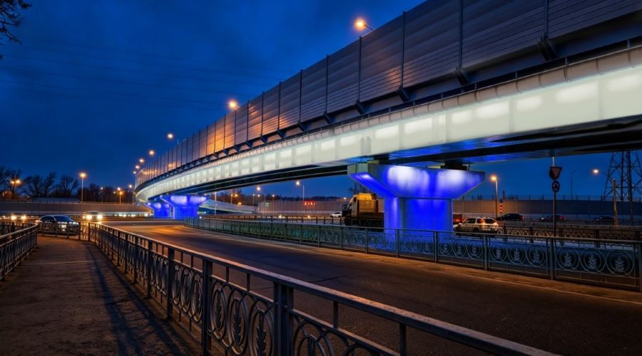 Проект подсветки барнаульской развязки