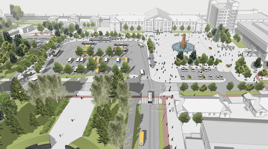 Эскизы привокзальной площади