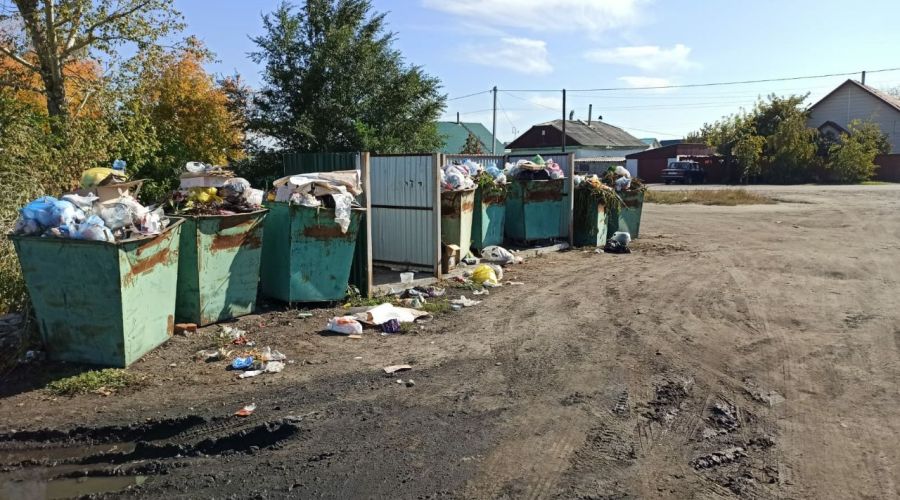 Тем временем из-за разборок жители Кулунды наблюдают переполненные баки